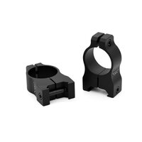 Warne Hunting Scope Ring Mount Vapor 1 Inch High Matte Weaver Rings - Lightweight Aluminum #v402m