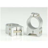 Warne Hunting Rifle Ring Mount 1 Inch Pa Medium Maxima Fixed Rings Fit Weaver Style Cross Slot Bases - Silver #201s