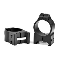 Warne Hunting Rifle Ring Mount 1 Inch Pa Medium Matte Rings Wider For Additional Clamping Surface - Black Matte #201m