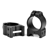 Warne Hunting Rifle Ring Mount  1 Inch Pa Low Rings Permanently Attaches To Base - Black Matte Stainless Steel #200m