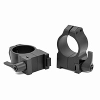 Warne Hunting Rifle Ring Mount 1‘’ Cz 550 Qd Rings 19mm Permanently Attach To The Base - High Matte Black #2blm
