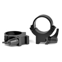 Warne Hunting Rifle Ring Mount 1 Inch 7.3/22 Qd Rings Fit A Wide Selection Of Rifles - High Matte Black #722lm
