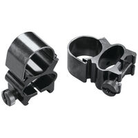 Weaver Rifle Scope Mount See-thru Detachable Rings - 1 Inch Black Fits Bases W Square Cross Lock #w49513