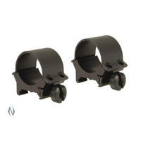 Weaver Rings Sure Grip 1inch Med Matte Black - Aluminum Saddle Quick Detach #w49163
