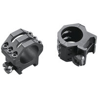 Weaver Aluminium Riflescope Mount Tactical Rings Six-hole - 1 Inch Medium Matte Maximum Security #w48349
