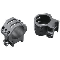 Weaver Aluminum  Riflescope Mount Tactical Rings Six-hole Skeleton - 30mm Med Matte Maximum Security #w48356