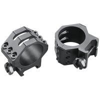 Weaver 30mm Low Matte Six-hole Skeleton Rings - Black #w48355