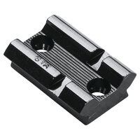 Weaver Base 61a Traditions Oct Rec Top Mount Aluminum Bases - Gloss Black Aluminum Rock Solid #w48060