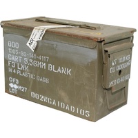 M2A1 Ammo Box Ammunition Steel Tool Box (Army Used)