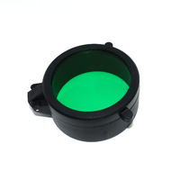 Xhunter Flip Open Flashlight Scope Cover - 50mm Green #05689