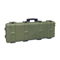 Xhunter Heavy Duty Air Rifle Shotgun Storage 40 Inch Gun Case - Army Green With Wheels Lock Clip #6221