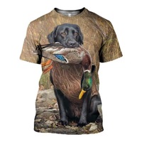 Xhunter Men's Camo Hunting Outdoor 3d Dog Quick Dry T-shirt  [size 4xl]