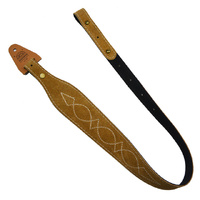 Xhunter Tapered Suede Gun Sling With Western Stitch Pattern - 60mm Tan Suede #Stws60-ta