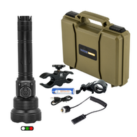 Xhunter Tri-color Zoomable Flashlight Hunting Kit - White/green/red Torch #Xled28-kit