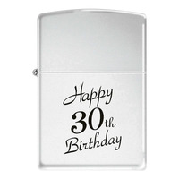 Zippo Happy 30th High Polished Chrome Lighter - Windproof #96038