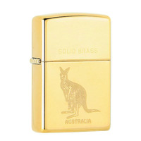 Zippo Australian Kangaroo Lighter - High Polished Brass #94012