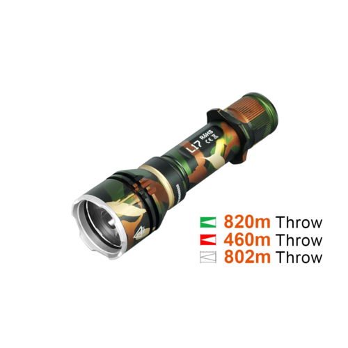 Acebeam Compact Ultra-long Throw Tactical Flashlight - 1400 Lumen White With 18650 Battery #l17 Camo
