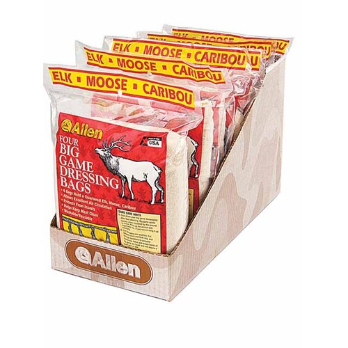 Allen Washable Reusable Big Game Dress Bags For Keeps Meat Clean - 4pk #al60