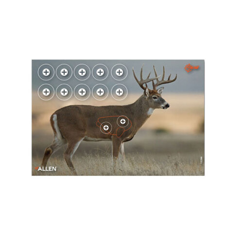Allen Ez High Quality Aim Paper Four Colour - Whitetail Target 2pk #al15286