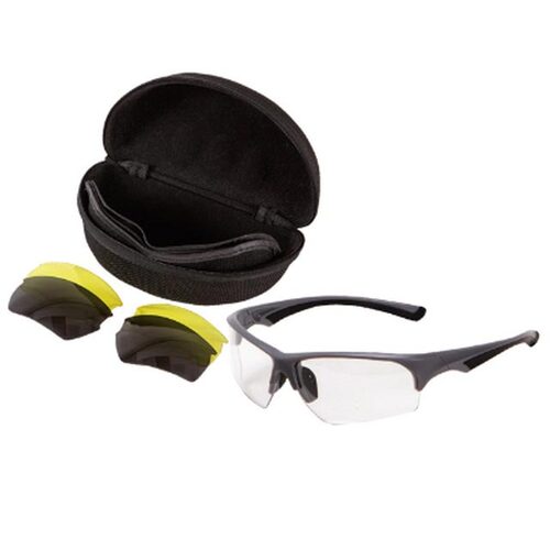 Allen Ion Shooting Glasses 3 Sets - Mirror Smoke Clear Yellow Lens #Al2228