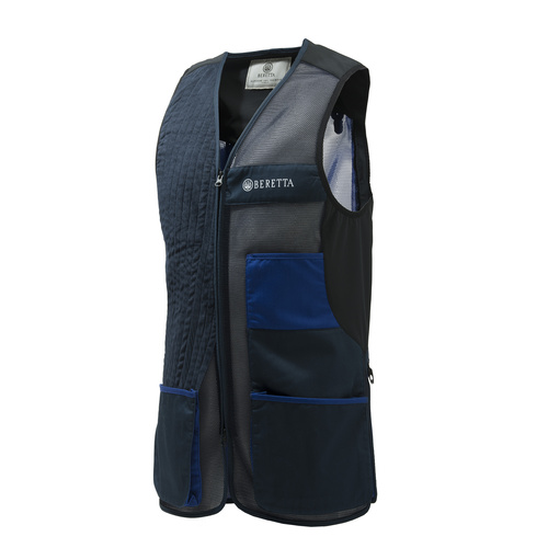 Beretta Uniform Pro Olympic Shooting Vest - Unisex Blue Total Eclipse & Blue Royal #gt761-t1553-05az [3xl]