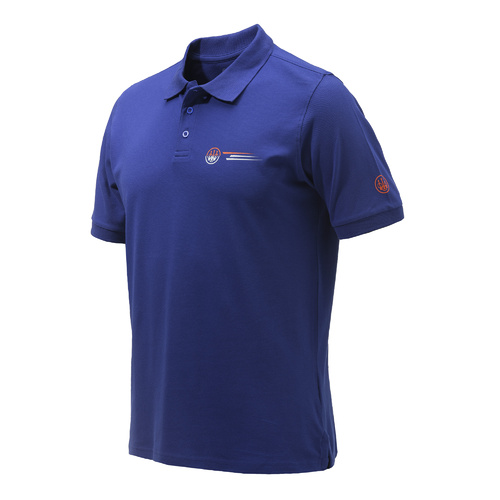 Beretta Broken Clay Competition Polo - Cotton Blue #mp033-t1354-0560 [3xl]