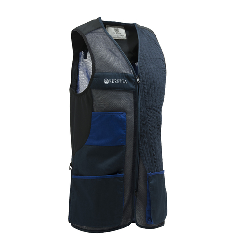 Beretta Left-handed Men’s Uniform Pro 20.20 Lh Shooting Vest - Blue Total Eclipse & Blue Royal #gt342t155305az [size 3xl]