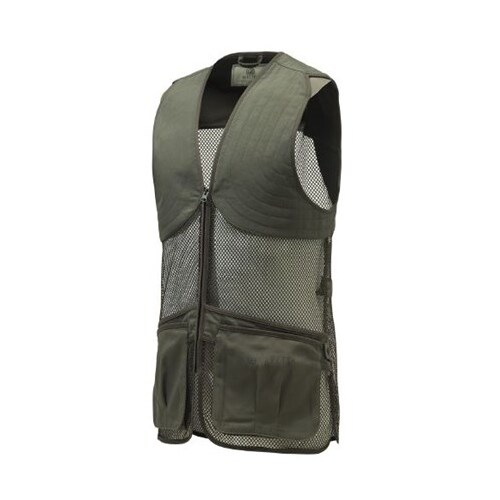 Beretta Unisex Cotton And Mesh Shooting Vest - Ykk Zip Green Moss #gt671t155307aa [size 5xl]