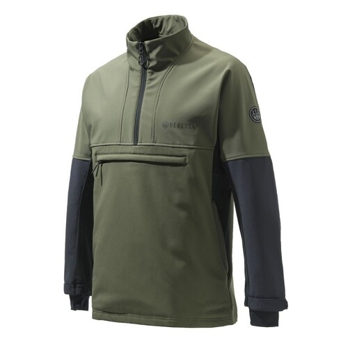 Beretta Hybrid Fabric Bwr Fleece Horizontal Zippered Pocket - Green Water Repellent Wind Resistant #p3451-t1658-0715 [size M]