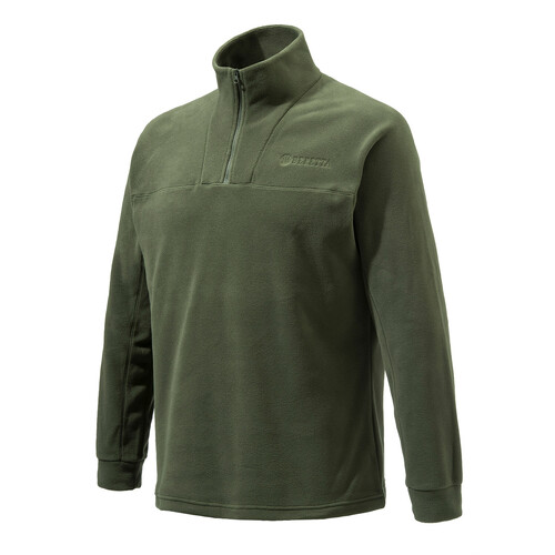 Beretta Men's Hunting Half Zip Long Fleece Pullover - Green Lightweight Breathable #p3311-t1434-0715 [size Xl]