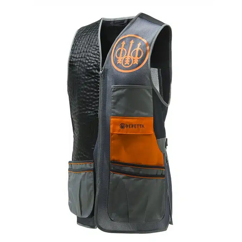 Beretta Sporting Vest Evo Shooting Gear - Black Orange & Grey #gt911t155309op [size Xl]