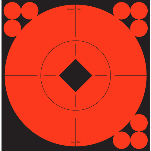 Birchwood Casey Target Spots Reactive Self Adhesive Paper Targets - 6 Inch, 10 Targets, 120 Pasters #33906