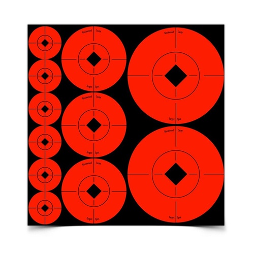 Birchwood Casey Target Spots Assorted Size Self Adhesive Targets - Orange 1 Inch And 2 Inch #33928