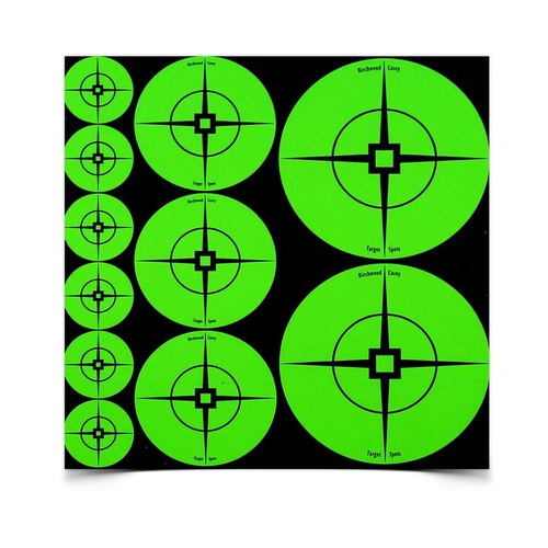 Birchwood Casey Target Spots Self Adhesive Shooting Targets - Green Assorted Size #33938