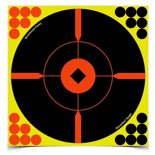 Birchwood Casey Shoot-N-C Self Adhesive Paper 8 Inch Bullseye Shooting Target - 50 Target, 200 Pasters #34850