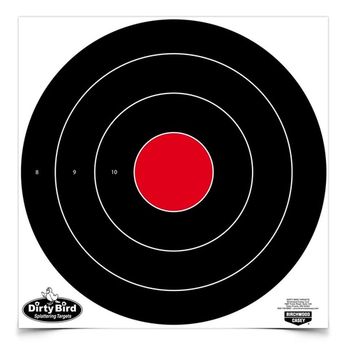 Birchwood Casey Dirty Bird Hanging Tagboard 17.25 Inch Bullseye Paper Shooting Target - 5 Sheets #35185