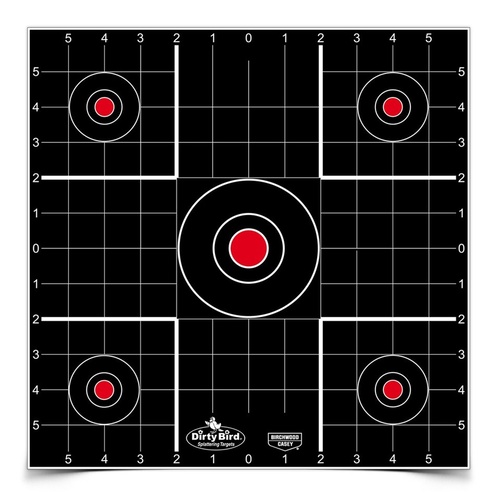 Birchwood Casey Dirty Bird Sight In Hanging Tagboard 12 Inch Bullseye Shooting Target - 12 Sheet #35212