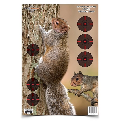 Birchwood Casey Pregame Shooting Targets - 12X18 Inch Squirrel 8 Sheets #bc-35406