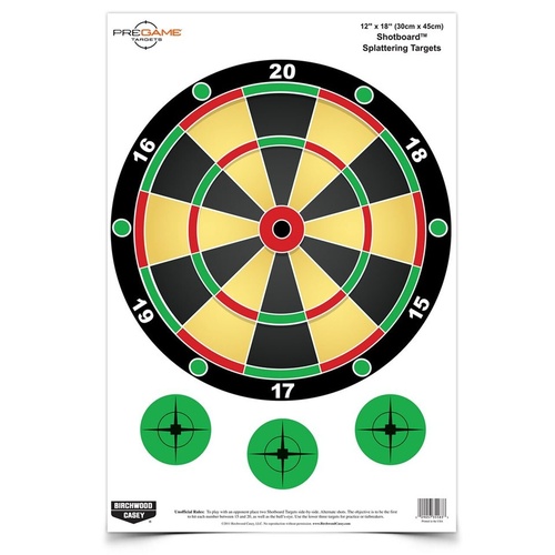 Birchwood Casey Pregame Shotboard Target - 12" X 18" 8 Sheets #bc-35562