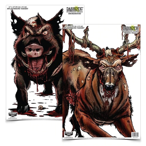 Birchwood Casey Darkotic Smokehouse & Blood Trail Targets - Combo Pack #bc-35627