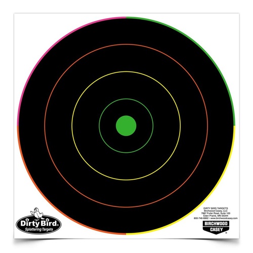 Birchwood Casey Dirty Bird Multi-Color Bullseye 8 Inch Target - 20 Sheets #bc-35820