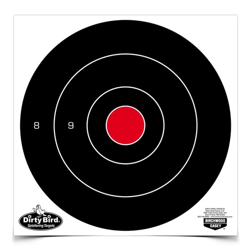 Birchwood Casey Dirty Bird 8 Inch Bullseye Targets - 25 Sheets #bc-35825