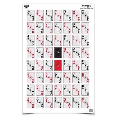 Birchwood Casey Eze-scorer 52-card Shoot-up Targets - 23x35 Inch 5 Sheets #bc-37026