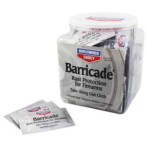 Birchwood Casey Firearms Rust Protection Barricade Take Alongs Cloths - 100Pc W Plastic Bowl #bw33170