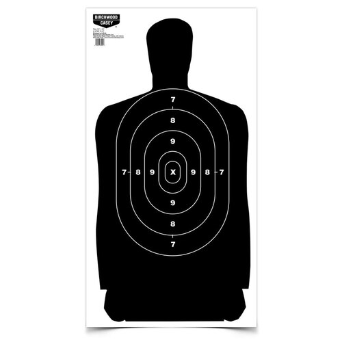 Birchwood Casey Eze-Scorer 24 X 45 Inch B-27 Silhouette Paper Target - 100 Pack #bc-37002