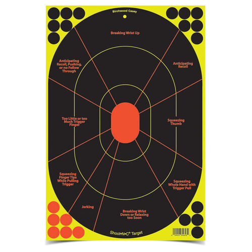 Birchwood Casey Shoot N C 12 X 18 Inch Handgun Target - 5 Targets 110 Pasters #bc-34655