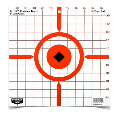 Birchwood Casey Rigid 12 Inches Crosshair Sight-in Target - 10 Targets #bc-37210