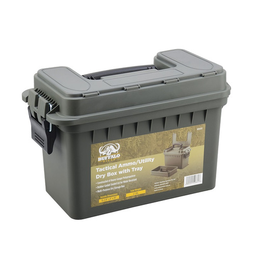 Buffalo River Utility Dry Storage Box W/ Tool Tray - Od Green #Br10661