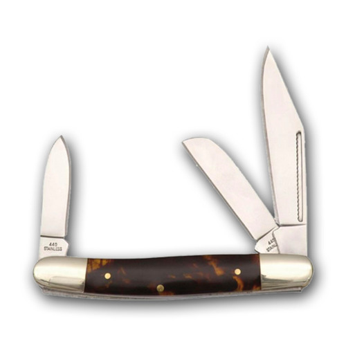 Buffalo River 3-blade 4 Closed Folding Stockman Knife - 420 Stainless Steel #Brksto3