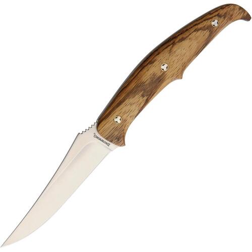 Browning Clip Point Fixed Blade Knife - Zebra Wood 9 Inch Overall #3220179